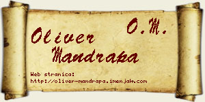 Oliver Mandrapa vizit kartica